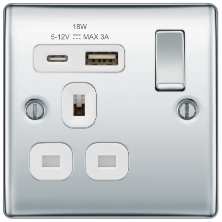 BG Nexus Decorative Polished Chrome Accessories Complete Range White Inserts