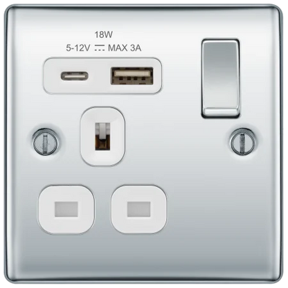 BG Nexus Decorative Polished Chrome Accessories Complete Range White Inserts