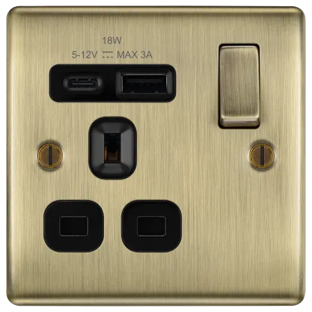 BG Nexus Decorative Antique Brass Wiring Accessories