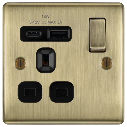 BG Nexus Decorative Antique Brass Wiring Accessories