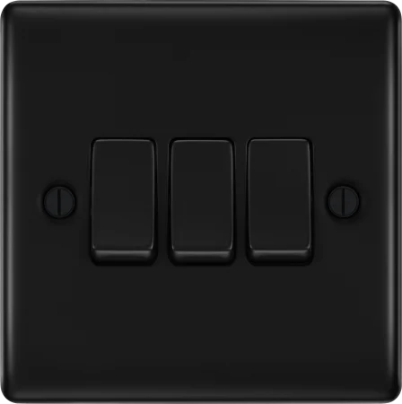 BG Nexus Decorative Matt Black Wiring Accessories Complete Range