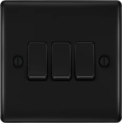 BG Nexus Decorative Matt Black Wiring Accessories Complete Range