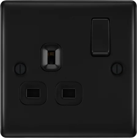 BG Nexus Decorative Matt Black Wiring Accessories Complete Range