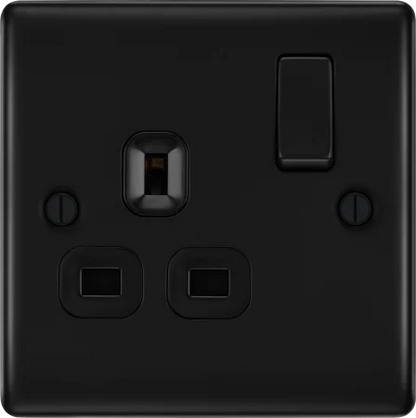 BG Nexus Decorative Matt Black Wiring Accessories Complete Range