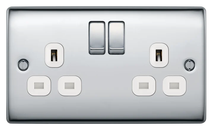 BG Nexus Decorative Polished Chrome Accessories Complete Range White Inserts