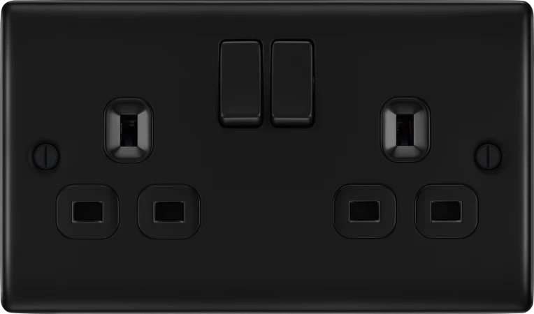 BG Nexus Decorative Matt Black Wiring Accessories Complete Range