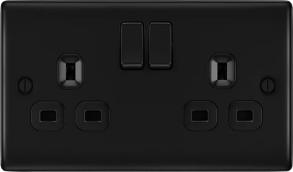BG Nexus Decorative Matt Black Wiring Accessories Complete Range