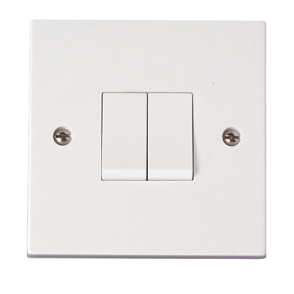 Click Polar Premium White Square Edge Switches, Sockets & Accessories