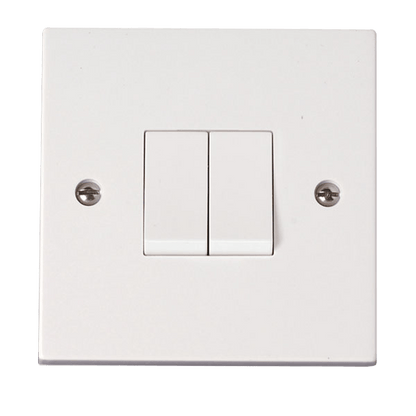 Click Polar Premium White Square Edge Switches, Sockets & Accessories