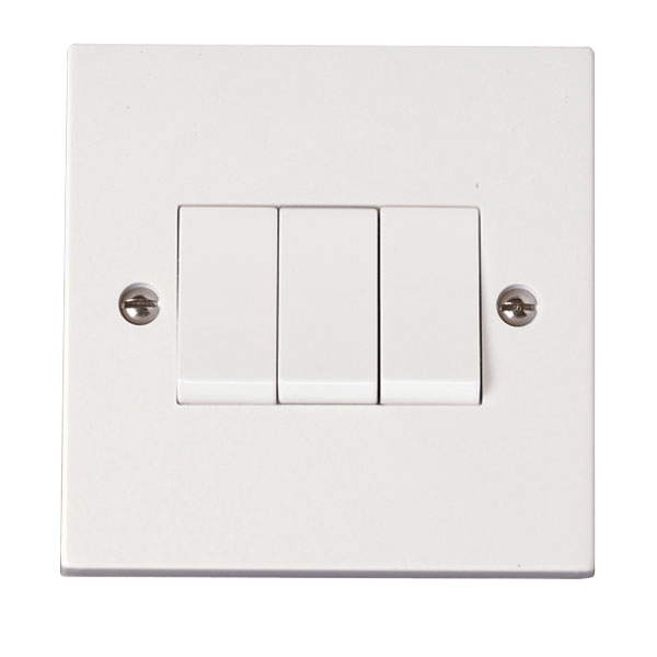 Click Polar Premium White Square Edge Switches, Sockets & Accessories