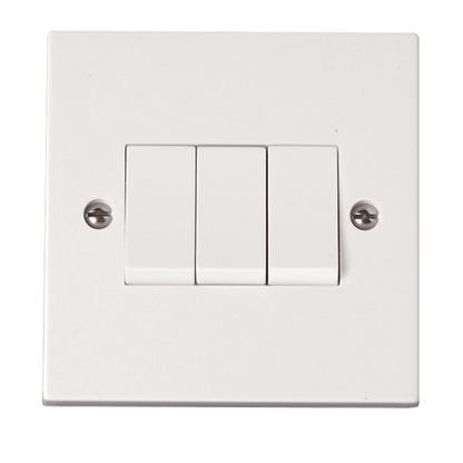 Click Polar Premium White Square Edge Switches, Sockets & Accessories