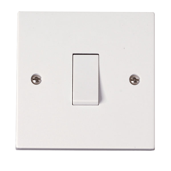 Click Polar Premium White Square Edge Switches, Sockets & Accessories