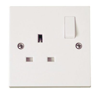 Click Polar Premium White Square Edge Switches, Sockets & Accessories