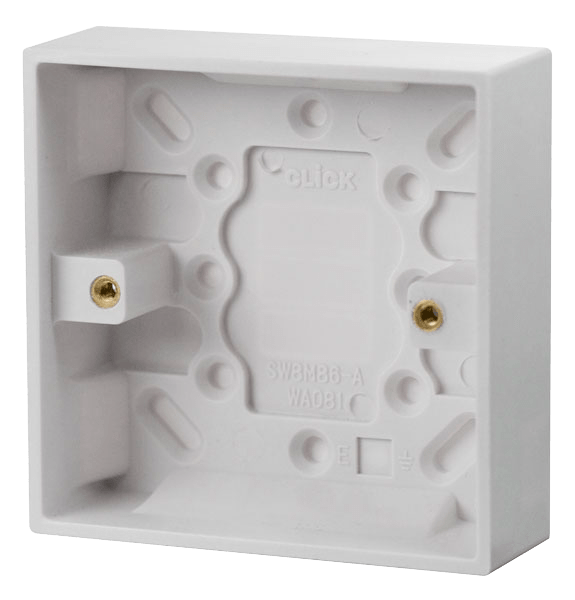 Click Polar Premium White Square Edge Switches, Sockets & Accessories