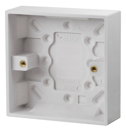 Click Polar Premium White Square Edge Switches, Sockets & Accessories