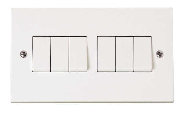 Click Polar Premium White Square Edge Switches, Sockets & Accessories