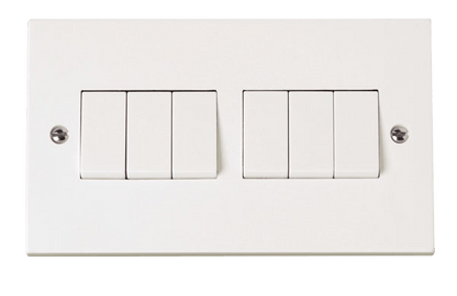 Click Polar Premium White Square Edge Switches, Sockets & Accessories