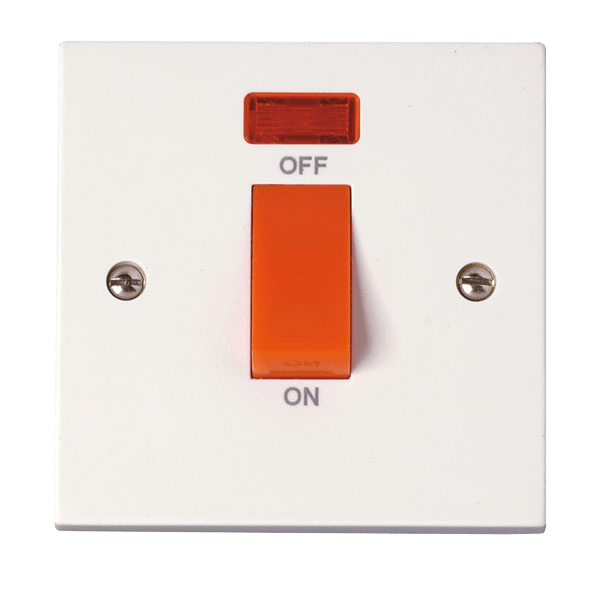 Click Polar Premium White Square Edge Switches, Sockets & Accessories