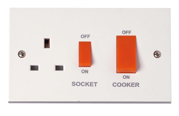 Click Polar Premium White Square Edge Switches, Sockets & Accessories