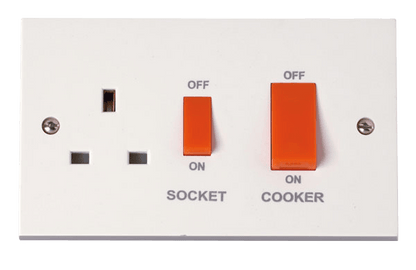 Click Polar Premium White Square Edge Switches, Sockets & Accessories