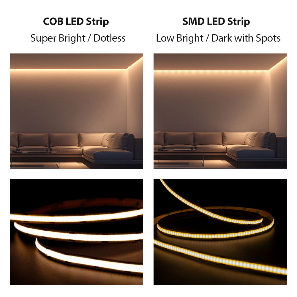 Ener-J Plug-in Self-Adhesive Cuttable Dotless LED Flexible Strip Kit White IP20 (5m)