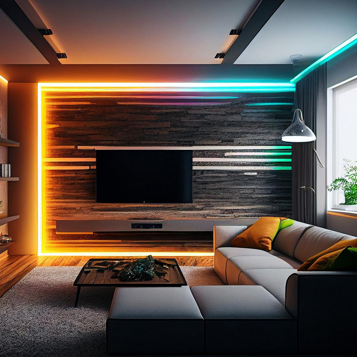 Ener-J Plug-in Self-Adhesive Cuttable Dotless LED Flexible Strip Kit RGB (5m)