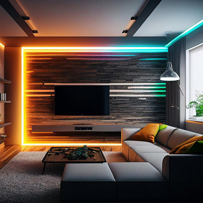 Ener-J Plug-in Self-Adhesive Cuttable Dotless LED Flexible Strip Kit RGB (5m)