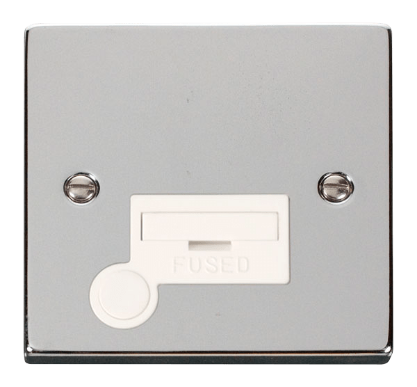 Click Deco Polished Chrome Wiring Accessories Switches Sockets USB White Inserts