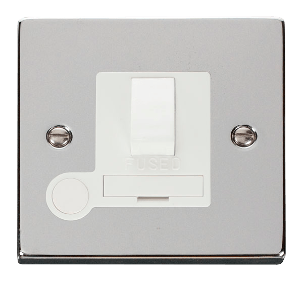 Click Deco Polished Chrome Wiring Accessories Switches Sockets USB White Inserts