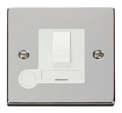 Click Deco Polished Chrome Wiring Accessories Switches Sockets USB White Inserts