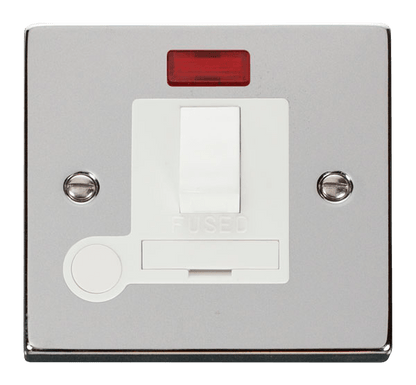 Click Deco Polished Chrome Wiring Accessories Switches Sockets USB White Inserts