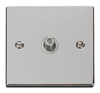 Click Deco Polished Chrome Wiring Accessories Switches Sockets USB White Inserts