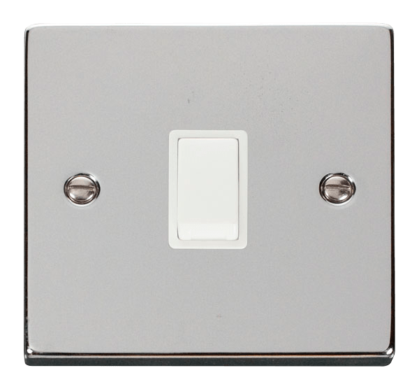 Click Deco Polished Chrome Wiring Accessories Switches Sockets USB White Inserts