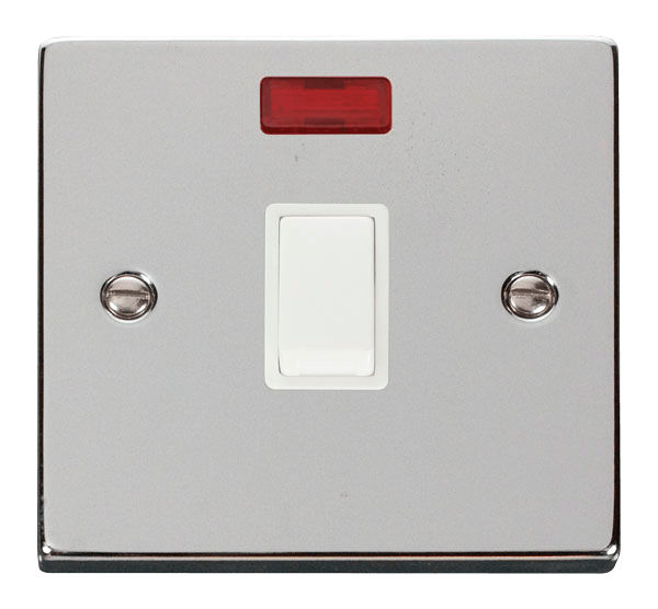 Click Deco Polished Chrome Wiring Accessories Switches Sockets USB White Inserts