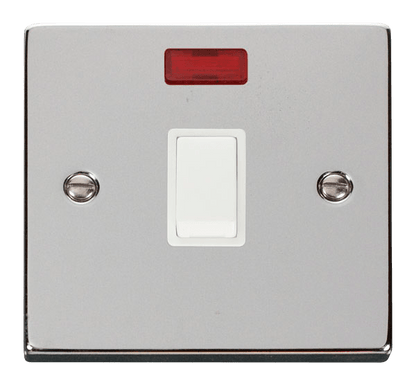 Click Deco Polished Chrome Wiring Accessories Switches Sockets USB White Inserts