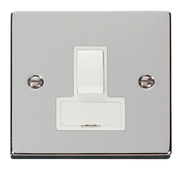 Click Deco Polished Chrome Wiring Accessories Switches Sockets USB White Inserts