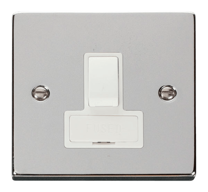 Click Deco Polished Chrome Wiring Accessories Switches Sockets USB White Inserts