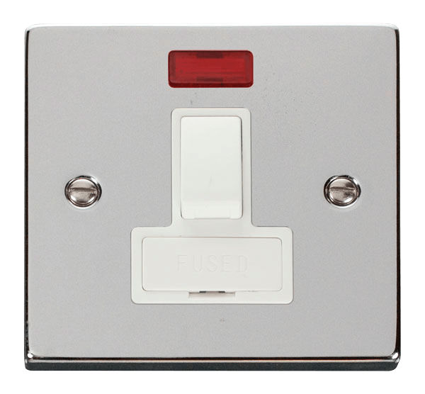 Click Deco Polished Chrome Wiring Accessories Switches Sockets USB White Inserts