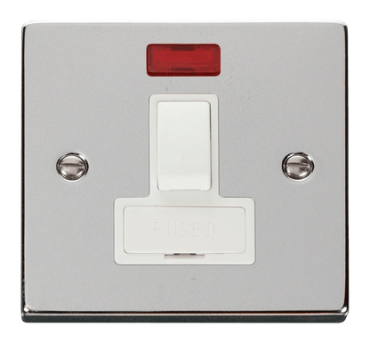 Click Deco Polished Chrome Wiring Accessories Switches Sockets USB White Inserts