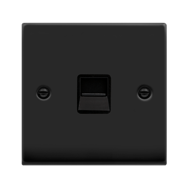 Click Deco Matt Black Wiring Accessories Switches Sockets USB Complete Range