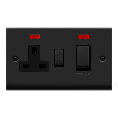 Click Deco Matt Black Wiring Accessories Switches Sockets USB Complete Range