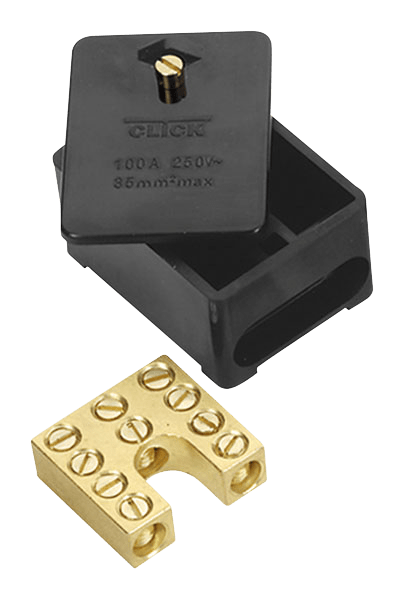 Click Essentials WA227 100A 1 Pole 5 x 35mm² Link Box Connector Block