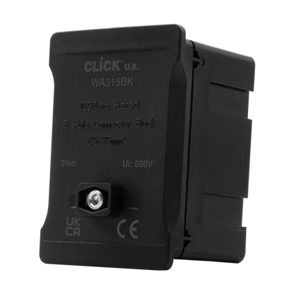 Click 100A 1 Pole 5 x 35mm² Coloured Connector Block Link Boxes, All colours