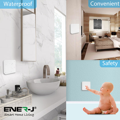 Ener-J WS1061X 1 Gang 100W Wireless Kinetic RF WiFi Dimmable Switch Kit