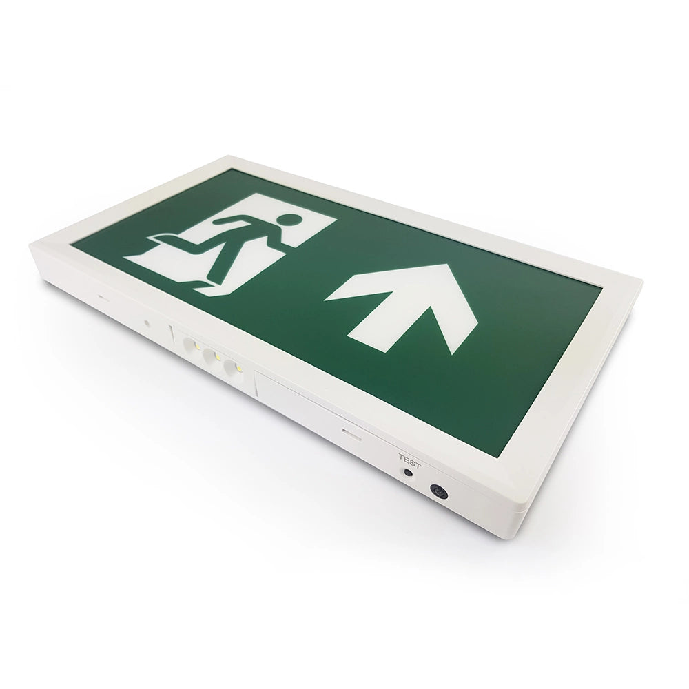 Red Arrow ART/30 Ultra-slim Emergency Exit Box Sign 6500k c/w Up Legend 