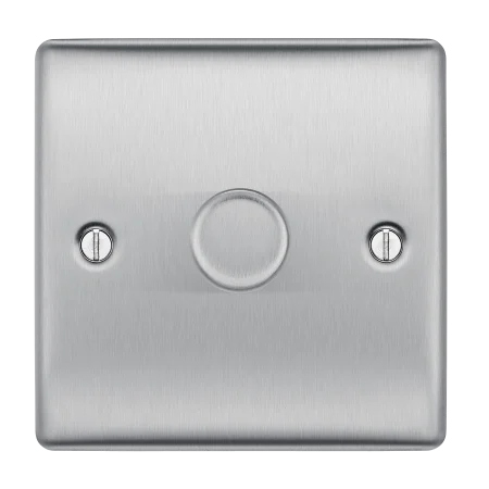 BG Nexus Decorative Brushed Steel Wiring Accessories Complete Range Grey Inserts