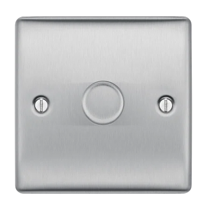 BG Nexus Decorative Brushed Steel Wiring Accessories Complete Range Grey Inserts