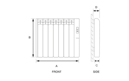 Rointe Kyros KRI0330RAD3 330W Electric Radiator with Smart Timer