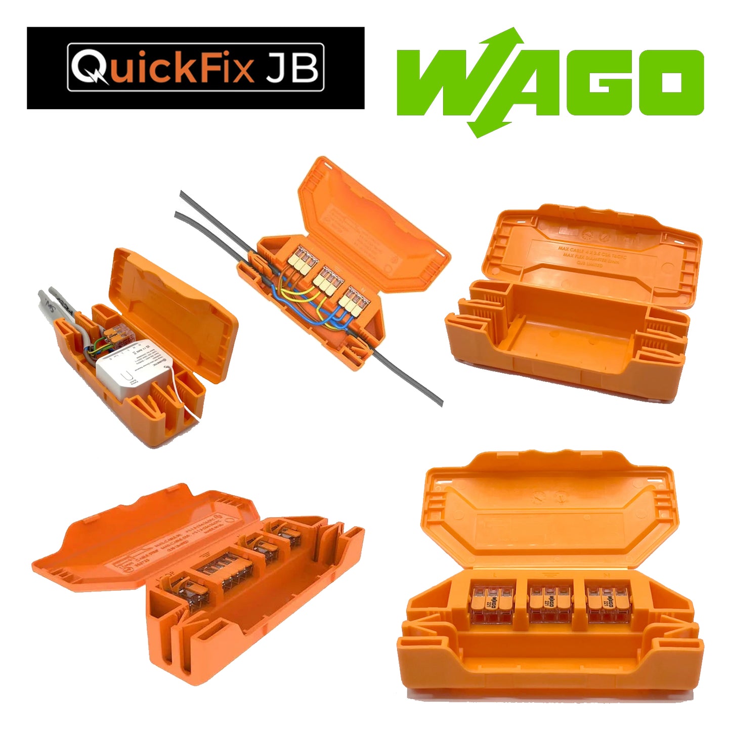 Quickfix Maintenance Free Junction Boxes with 221 Series Wago Connectors
