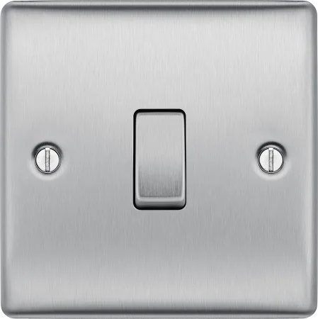 BG Nexus Decorative Brushed Steel Wiring Accessories Complete Range Grey Inserts